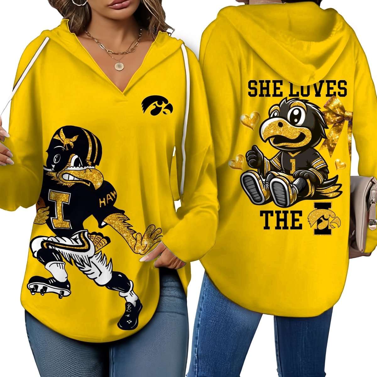 IWHK V-neck Hooded Sweatshirt THT