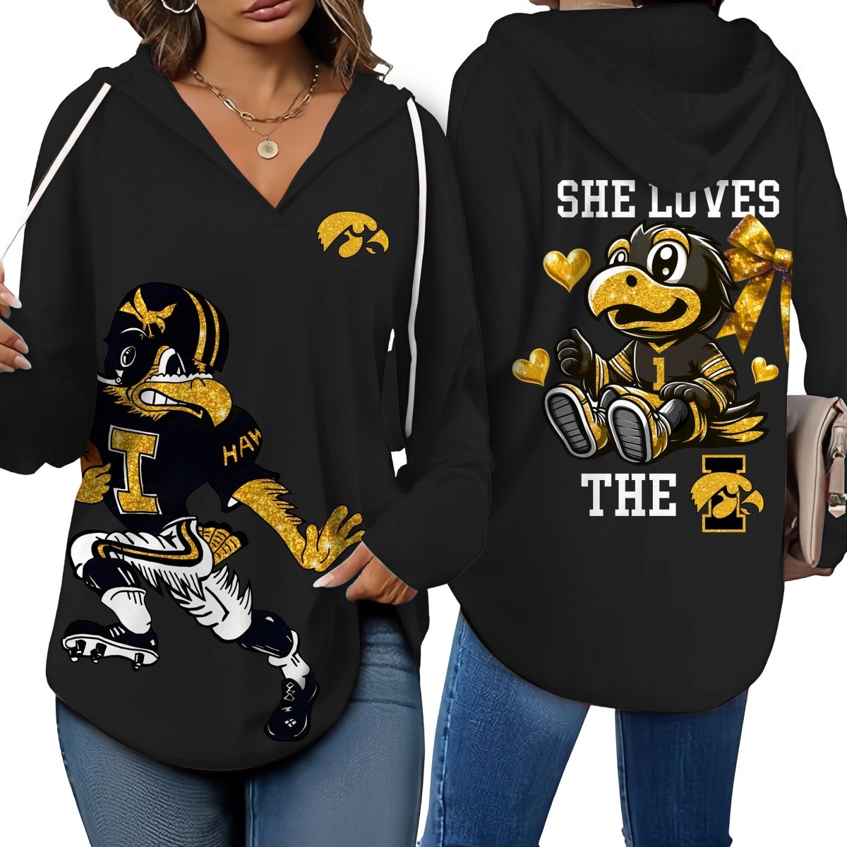 IWHK V-neck Hooded Sweatshirt THT