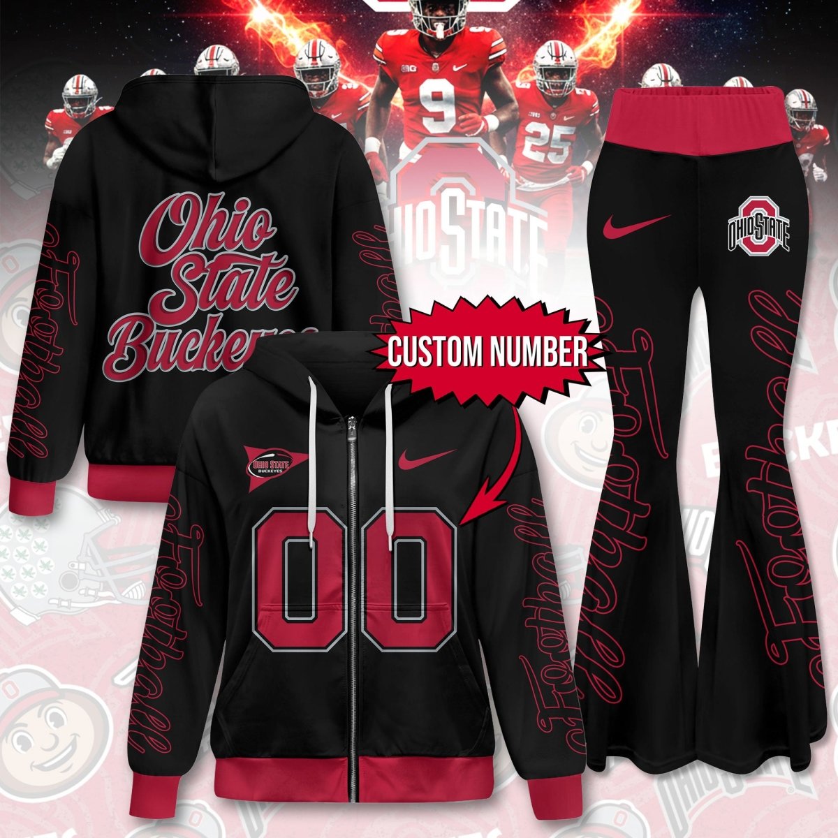 OSB Premium Zip Hoodie+Flared Pants HTTT