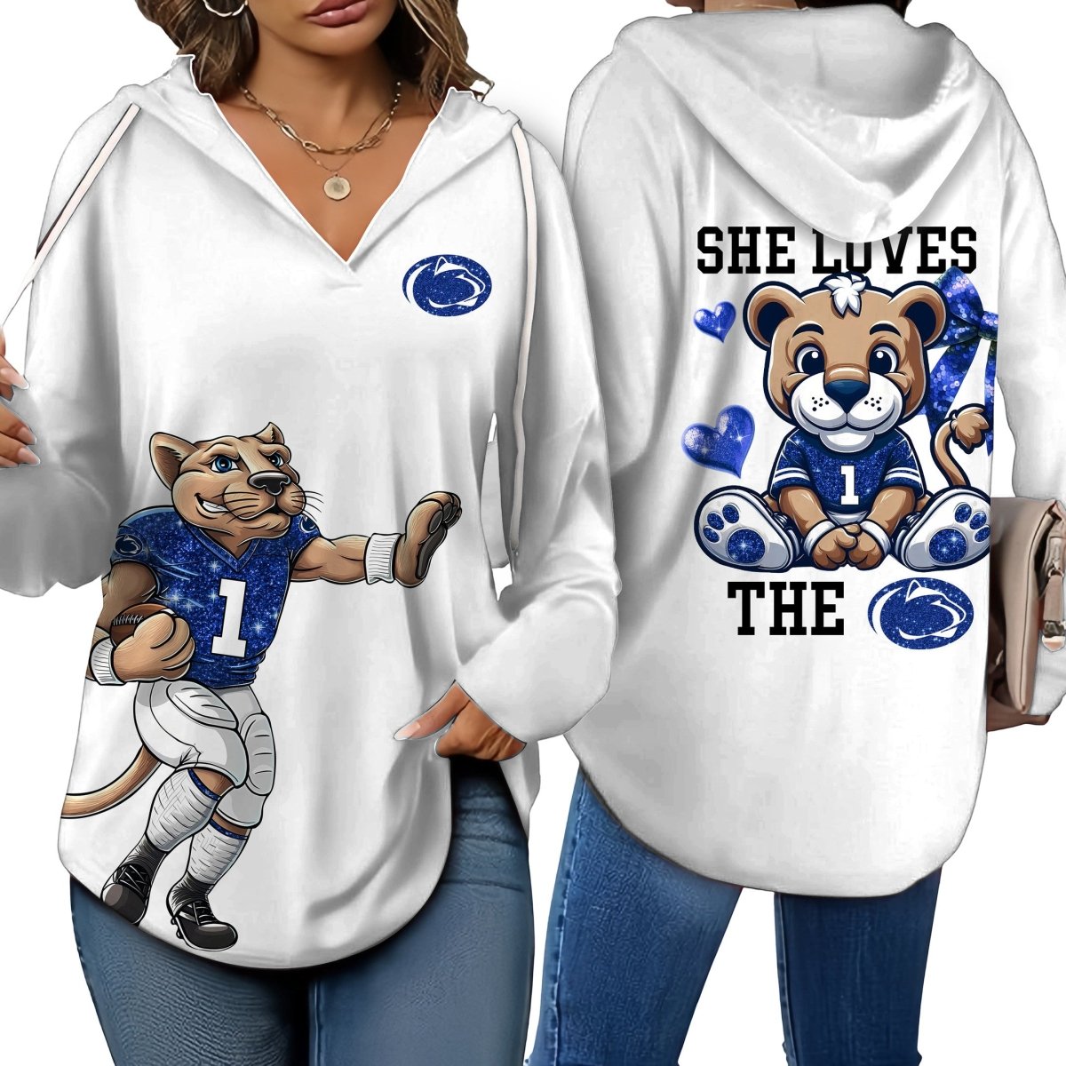 PSNL V-neck Hooded Sweatshirt THT
