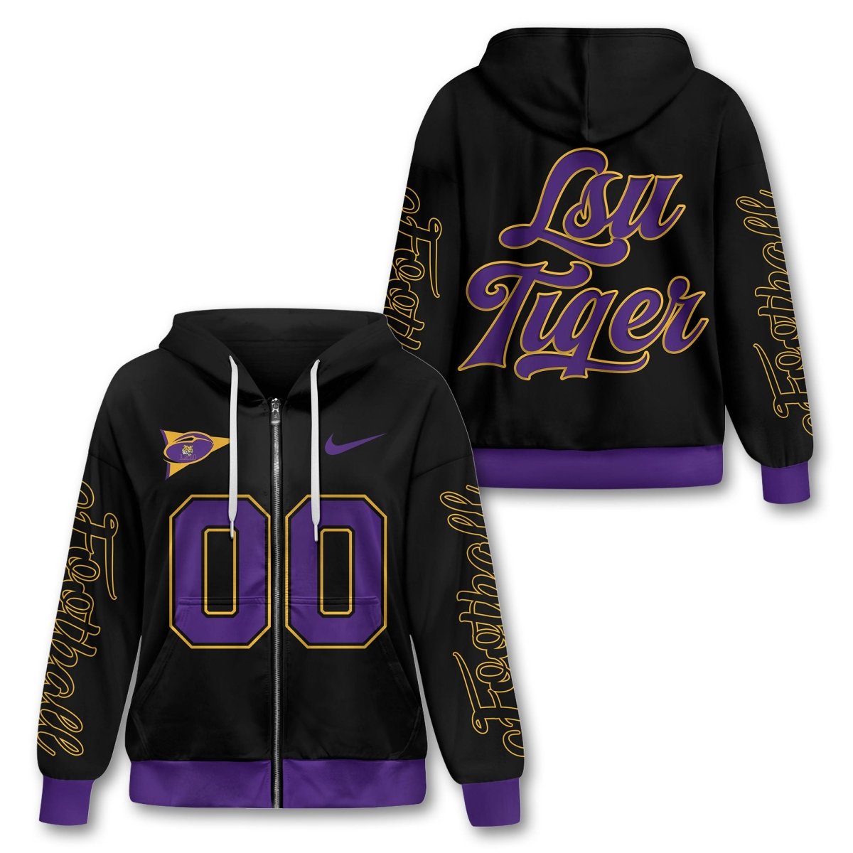 LSU Premium Zip Hoodie+Flared Pants HTTT