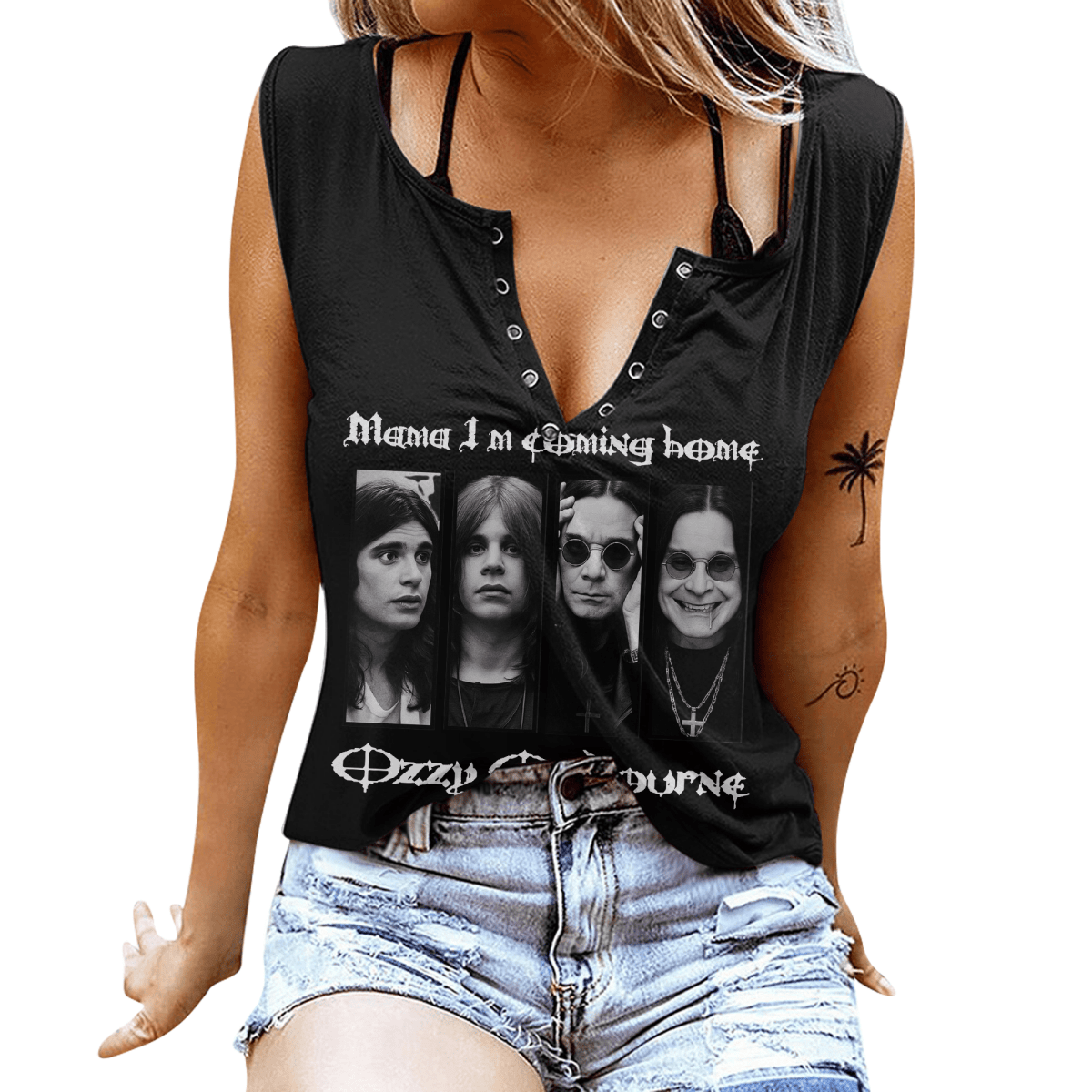 OZOB Women's V - neck Tank Top DAT - dcprintify