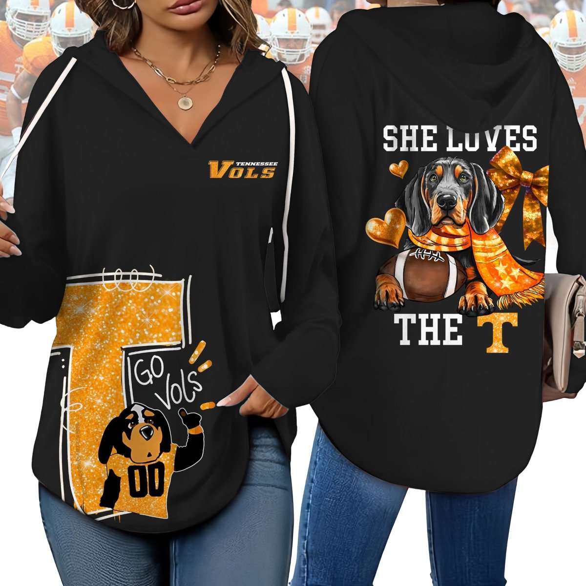 TVF V-neck Hooded Sweatshirt THT